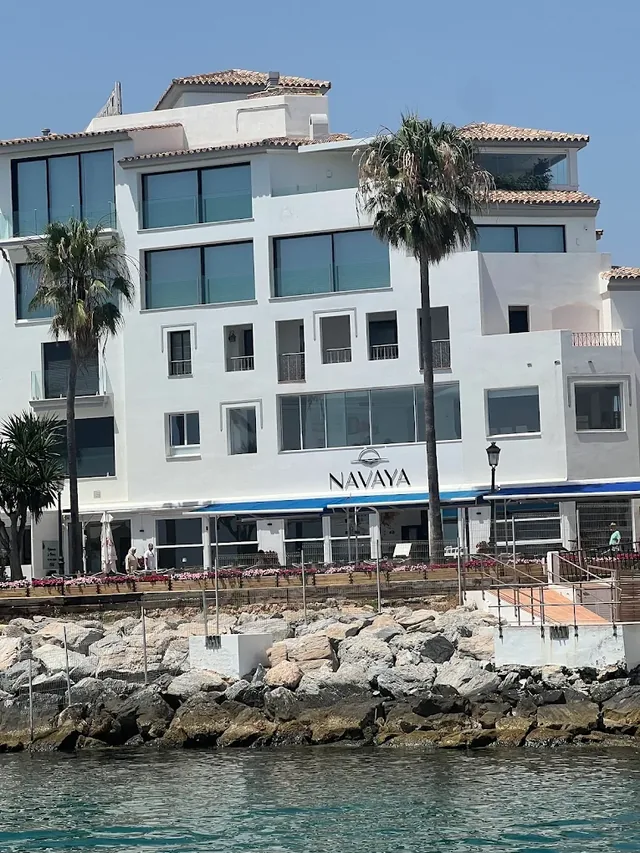 The building seen from the water