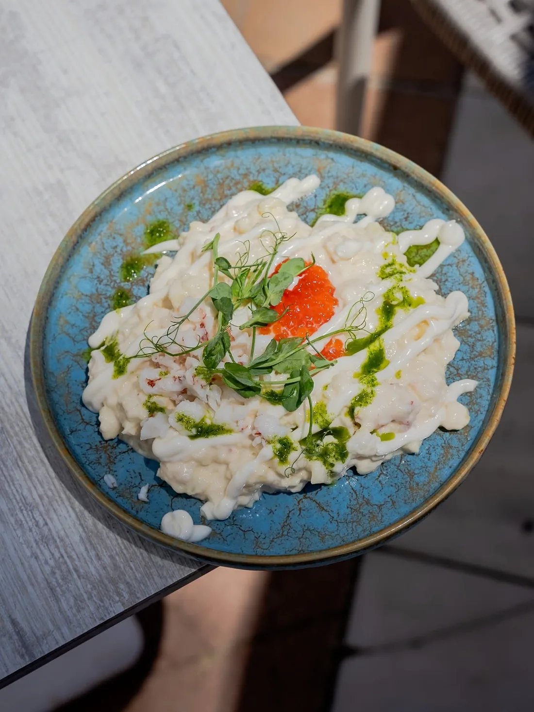 Ensaladilla rusa with salmon roe