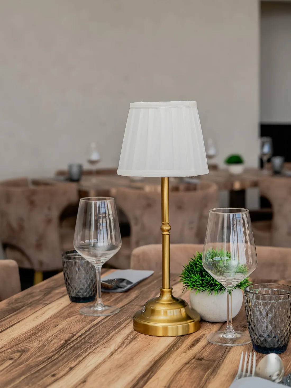 A table set inside