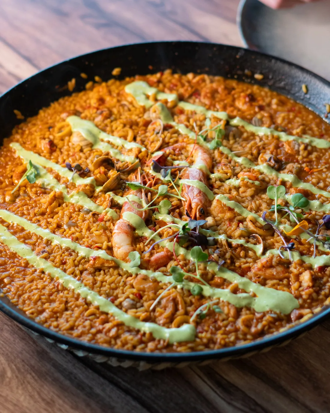 Paella de marisco at Navaya